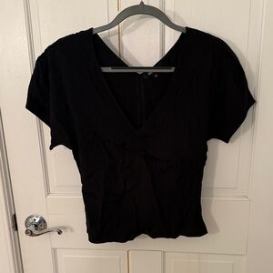 Madewell Black V-Neck Blouse